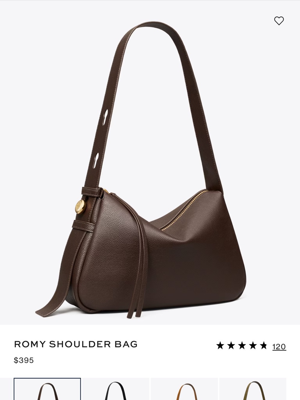 TORY BURCH ROMY SHOULDER BAG REGULAR SIZE - Picture 6 of 8